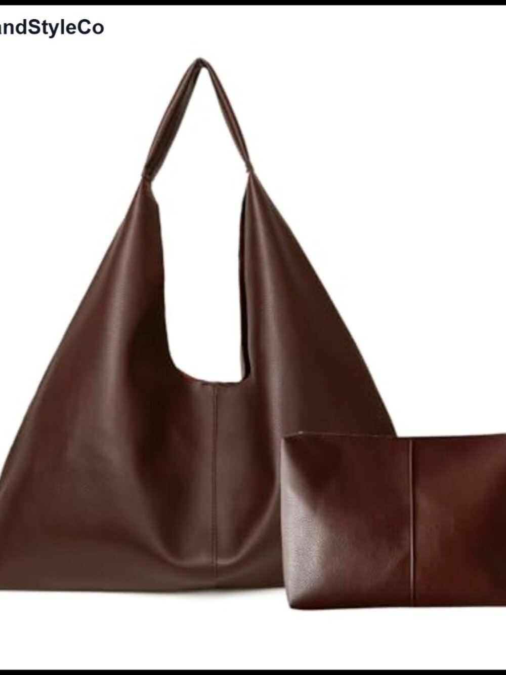 Vegan Leather Oversized Hobo Tote Bag for Work